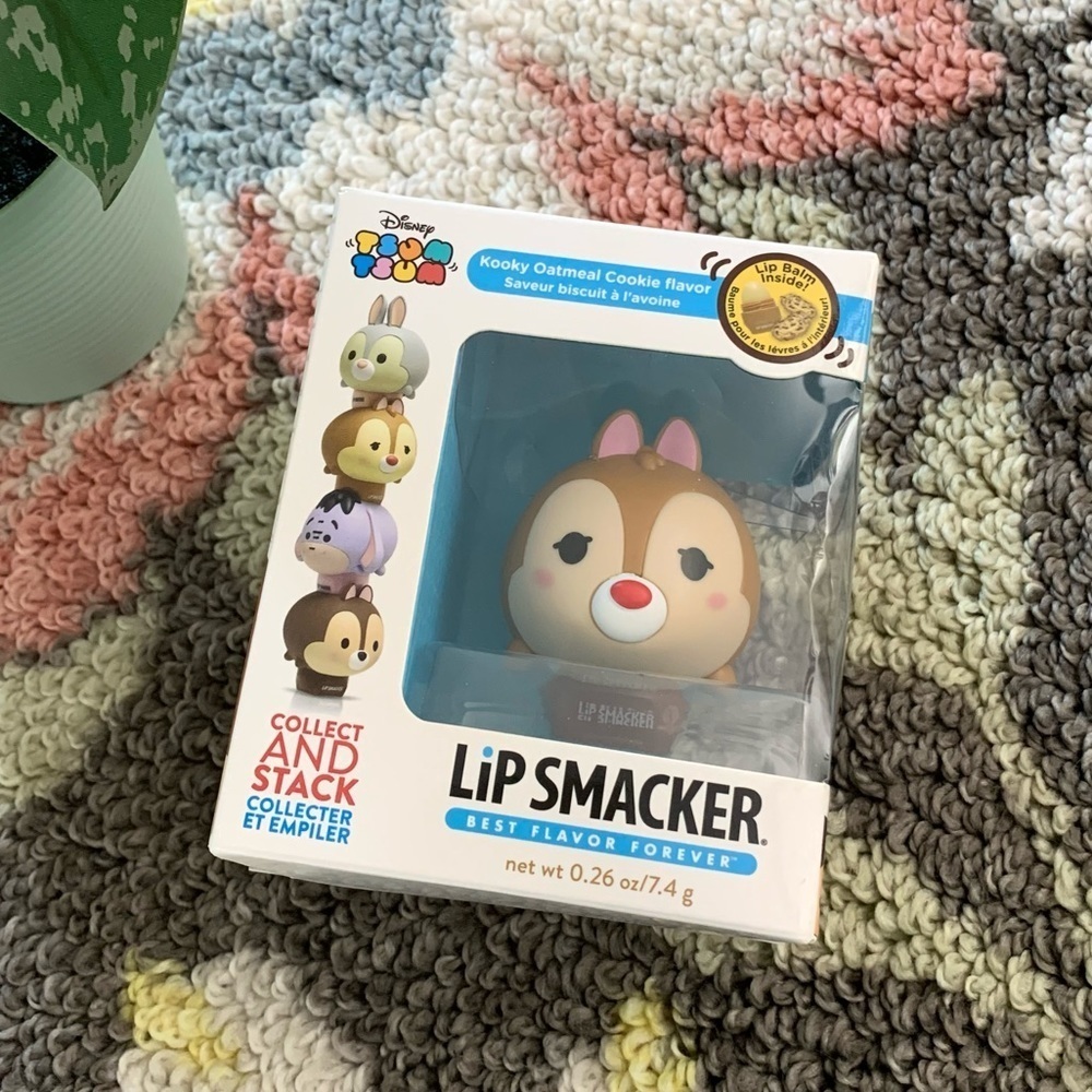 2017 Disney Tsum Dale Figure Collect Stack Lip Smacker Oatmeal Flavor Lip Balm